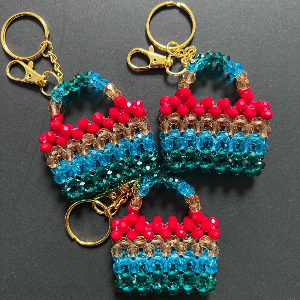 Pride 🏳️‍🌈 Crystal Beaded Mini Bag Charms.